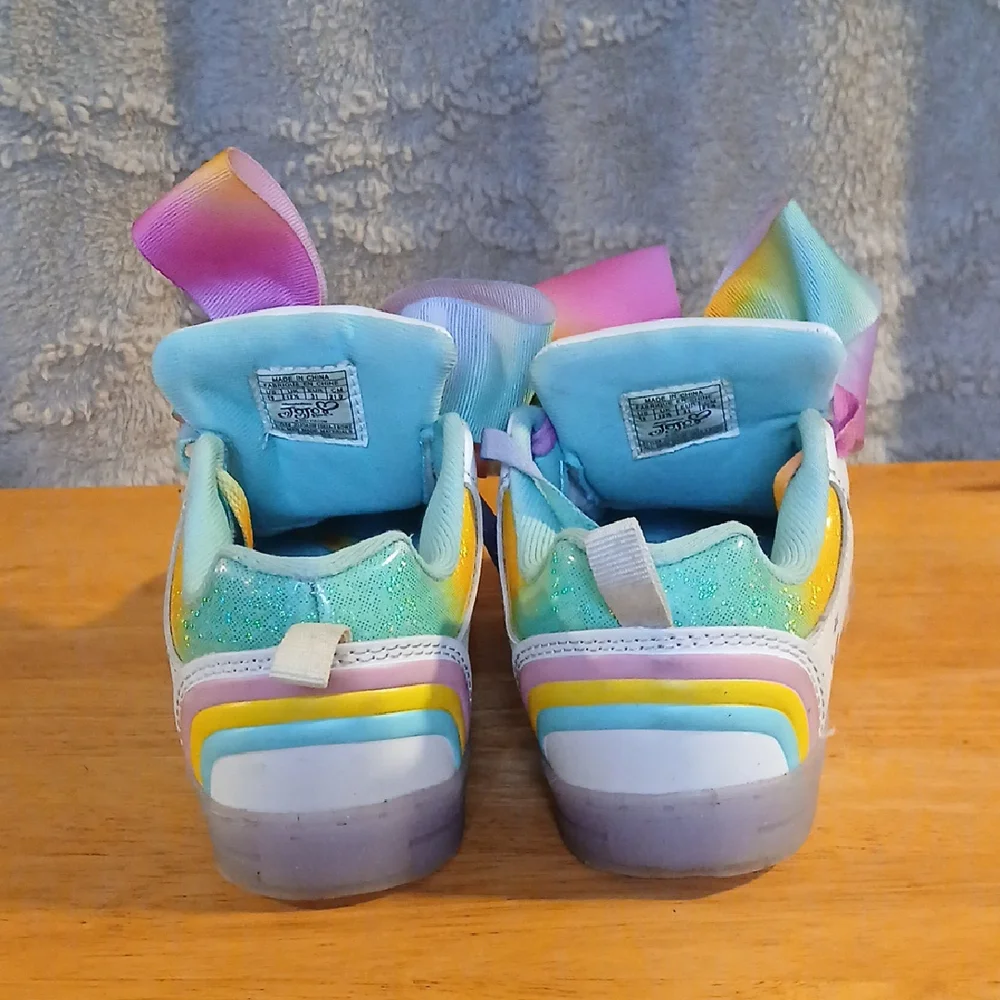 Unicorn Kids Shoes with Rainbow Bow